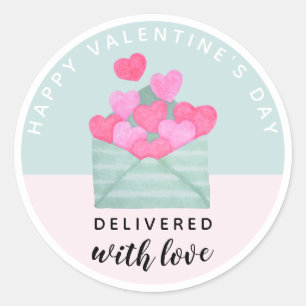 Sticker Coeurs Enveloppe Saint-Valentin