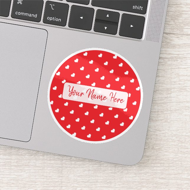 Sticker Cœurs Joyuse Saint-Valentin Moderne Motif D'Amour (Détail)
