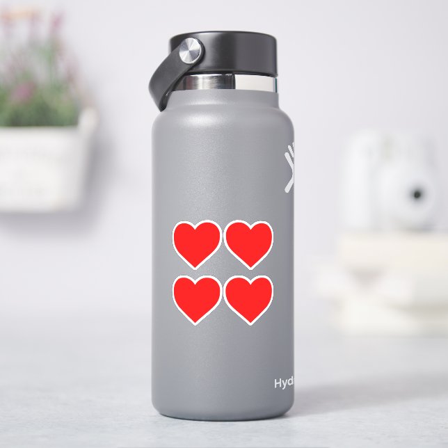 Sticker Cœurs rouges (HydroFlask)