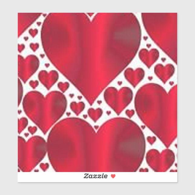 STICKER COEURS ROUGES POUR LA JOURNÉE DE VALENTINE (Feuille)