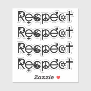 Sticker Coexister dans le Respect - Paix Gentillesse & Tol