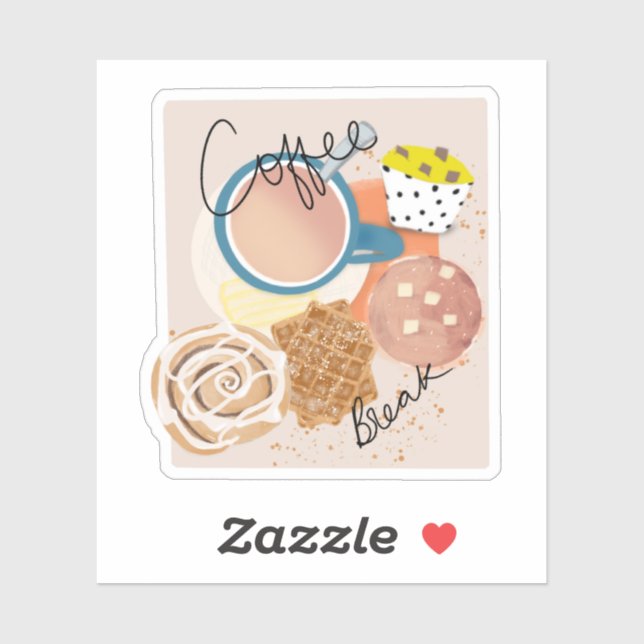 Sticker Coffee Break (Feuille)