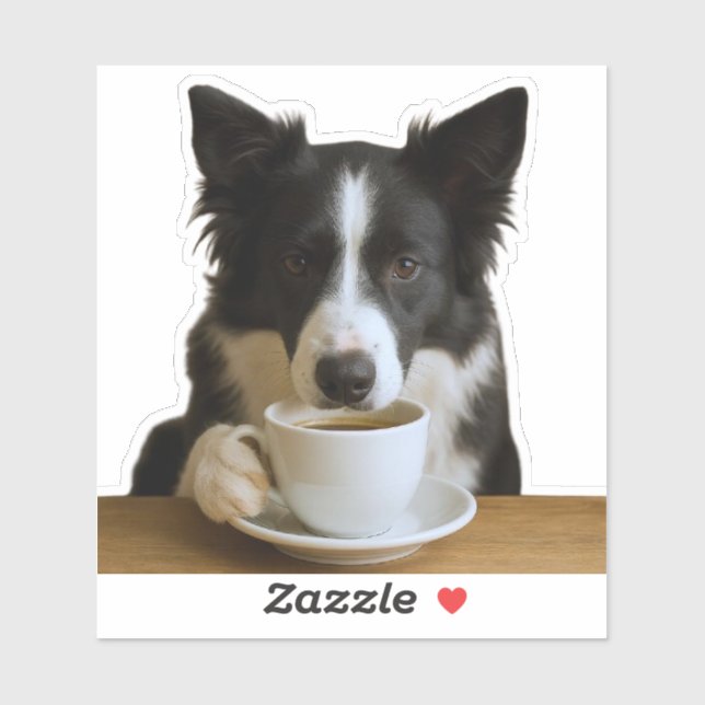 Sticker Coffee with the Collie (Feuille)