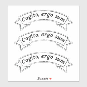 Sticker Cogito, ergo sum - Je pense donc je suis