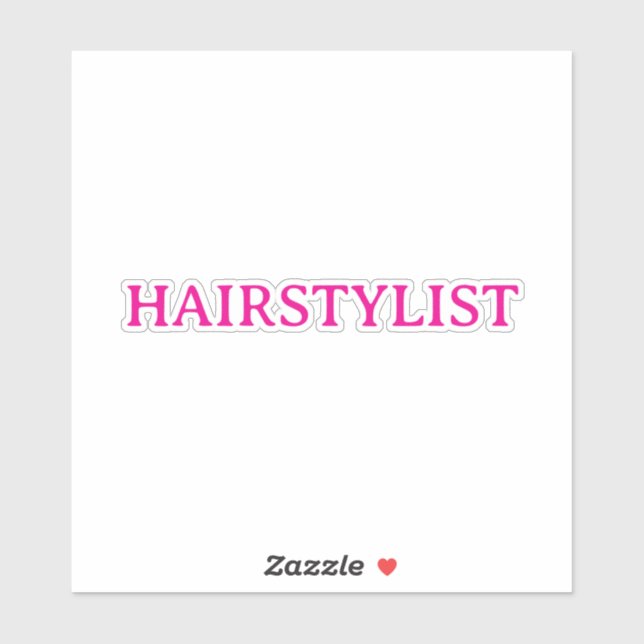 Sticker Coiffeuse Coiffeur Salon de Spa Rose Mariage (Feuille)