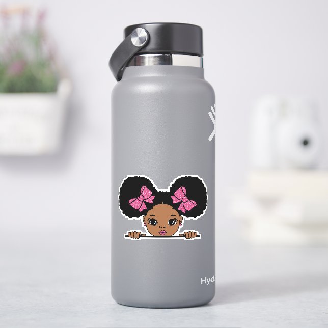Sticker Coiffure de la fille noire (HydroFlask)