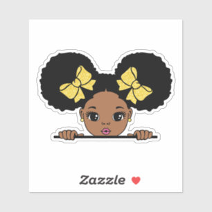Sticker Coiffure de la fille noire