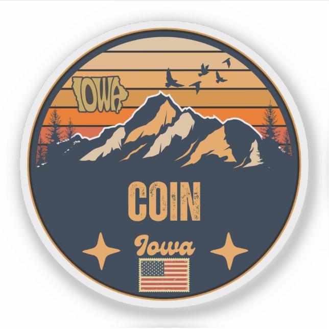 Sticker Coin, Iowa, États-Unis (Devant)