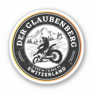 Sticker col de Glaubenberg circuit moto dans les Alpes sui