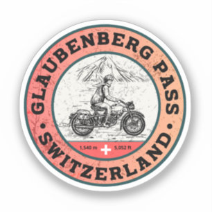 Sticker col de Glaubenberg circuit moto dans les Alpes sui