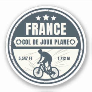 Sticker Col de Joux Plane Alpes françaises balade à vélo