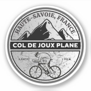 Sticker Col de Joux Plane Alpes françaises tour à vélo