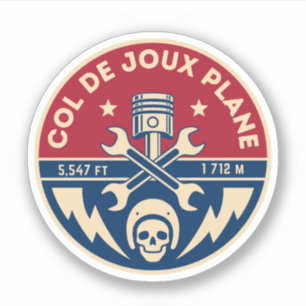 Sticker Col de Joux Plane France Alpes motobike tour