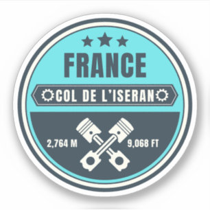 Sticker Col de l’Iseran français Alpes motobike tour