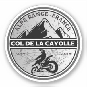 Sticker Col de la Cayolle Alpes françaises circuit moto