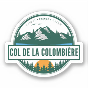 Sticker col de la colombiere, alpes françaises