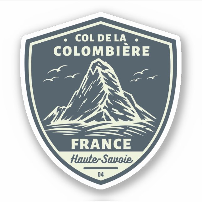 Sticker Col de la colombiere, alpes françaises (Devant)