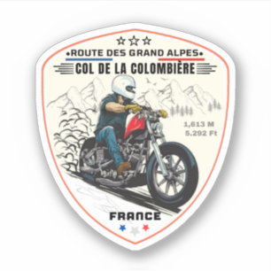 Sticker col de la colombiere, alpes françaises