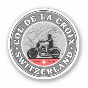 Sticker Col de la Croix tour en moto alpes suisses