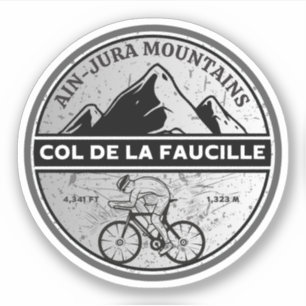 Sticker Col de la Faucille Alpes françaises balade à vélo