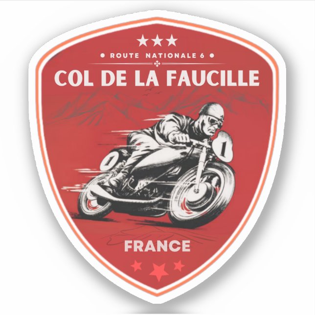 Sticker Col de la Faucille France Alpes motobike tour (Devant)