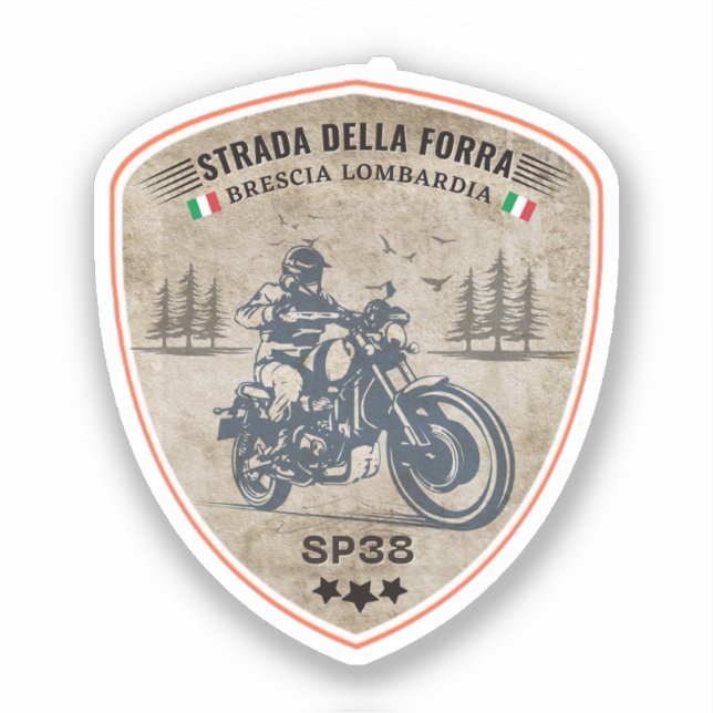 Sticker   col de la forra à moto italien apls (Recto)