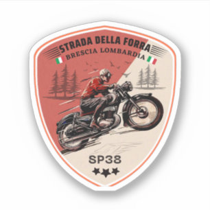 Sticker col de la forra à moto italien apls