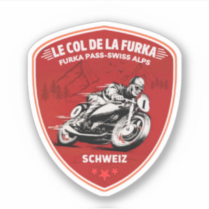 Sticker col de la Furka - circuit en voiture dans les mont