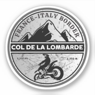 Sticker Col de la Lombarde Alpes françaises circuit moto