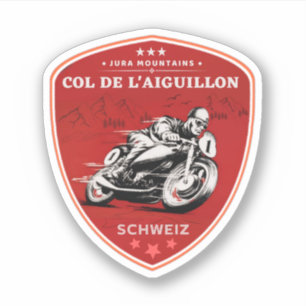 Sticker Col de l'Aiguillon circuit moto dans les Alpes sui