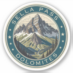 Sticker col de Sella col des Alpes du Sud italiennes