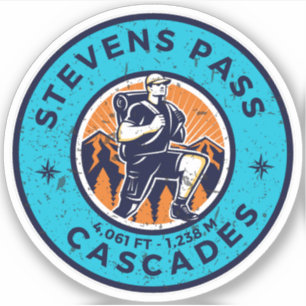Sticker Col de Stevens, chaîne des Cascades, Washington, s