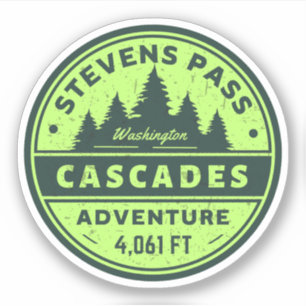 Sticker Col de Stevens, chaîne des Cascades, Washington, s