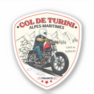 Sticker Col de turini, Alpes Maritimes