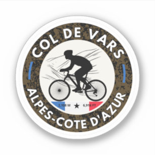 Sticker Col de Vars Alpes françaises balade à vélo