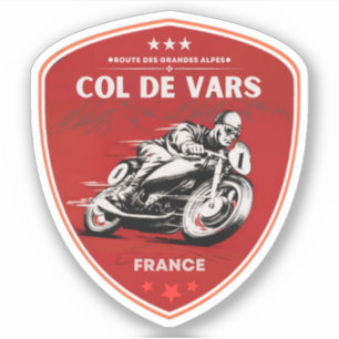 Sticker Col de Vars Alpes françaises balade moto