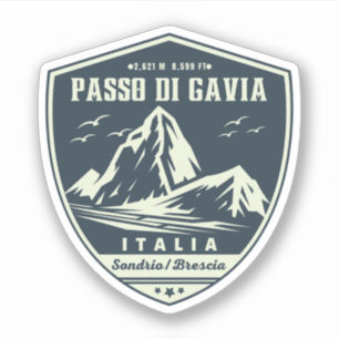 Sticker col du Gavia - Passo di Gavia montagne italienne A