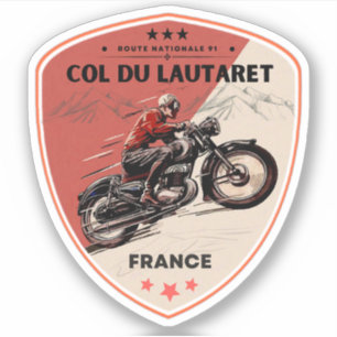 Sticker Col du Lautaret Alpes françaises balade moto