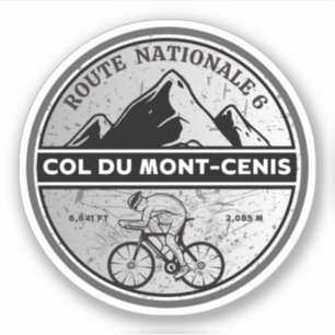 Sticker Col du Mont Cenis Massif français Vélo alpin