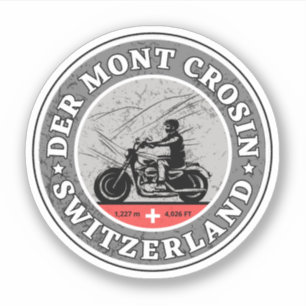 Sticker Col du Mont Crosin circuit moto dans les Alpes sui