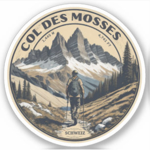 Sticker Col du Mosses canton de Vaud route alpine suisse