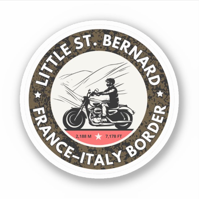 Sticker Col du Petit-Saint-Bernard moto française italie A (Devant)