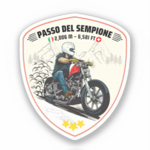Sticker Col du Simplon moto Montagnes italo-suisses
