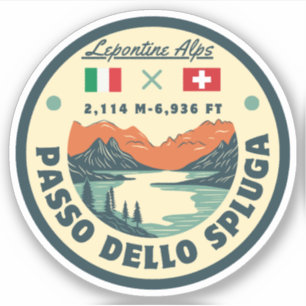 Sticker Col du Splügen montagne Alpes lépontines italienne