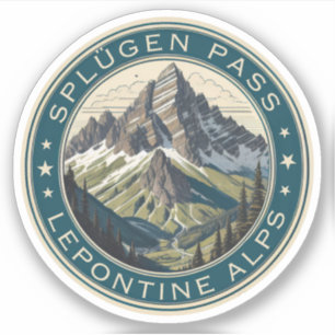 Sticker Col du Splügen passage alpin Alpes lépontines
