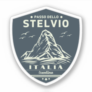 Sticker col du Stelvio - Stelvio Pass Alpes italiennes