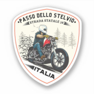 Sticker col du Stelvio - Stelvio Pass Alpes italiennes