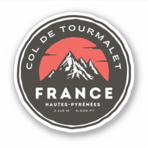Sticker Col du Tourmalet - visite de la montagne motobi