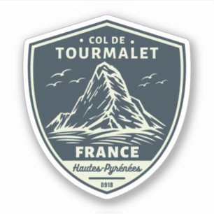 Sticker Col du Tourmalet - visite de motobik