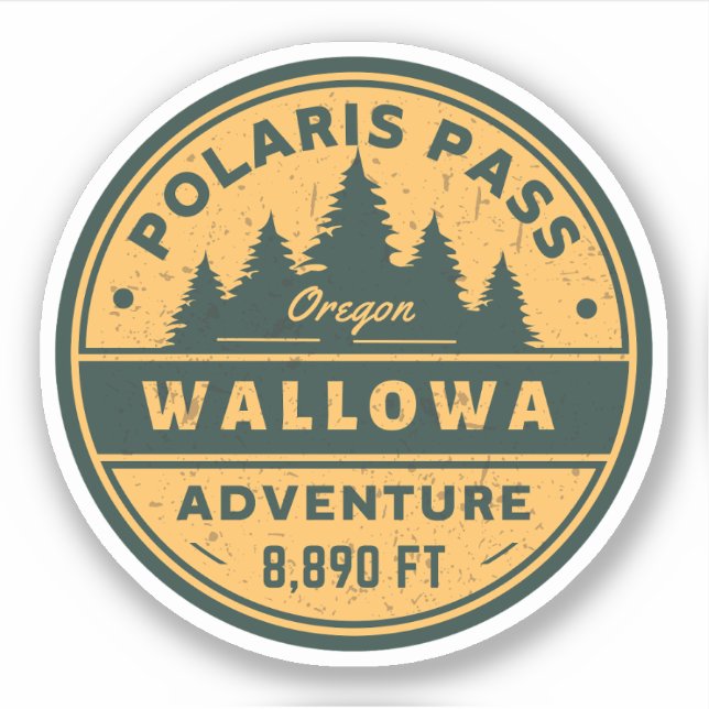 Sticker col polaris col wallowa randonnée Oregon col alpin (Devant)